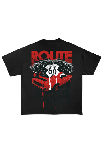 Route 66 Muscle Car Oversized Tee